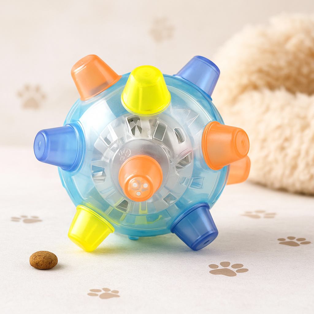 Balle vibrante à LED pour animaux de compagnie