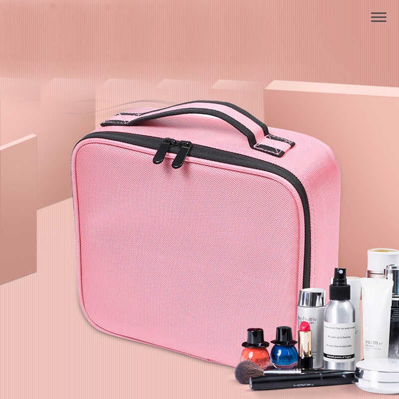 Trousse de maquillage portable à compartiments