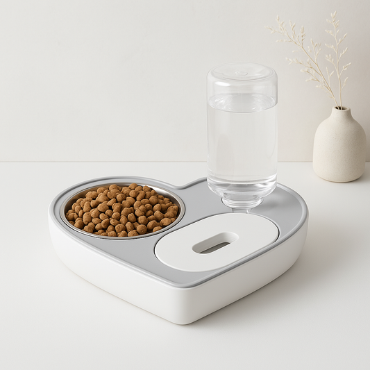 Station d'alimentation 2 en 1 pour chiens et chats 