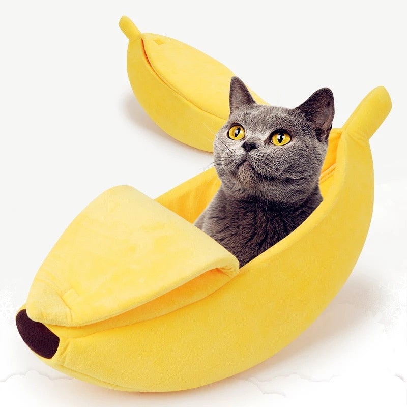 Panier banane pour animaux – Maison amusante pour chiens et chats