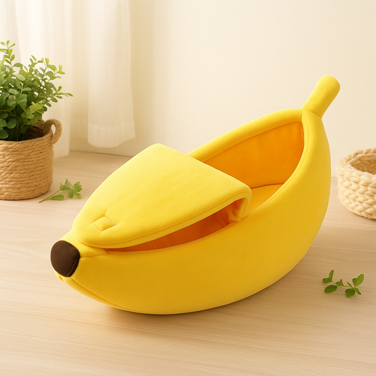 Panier banane pour animaux – Maison amusante pour chiens et chats