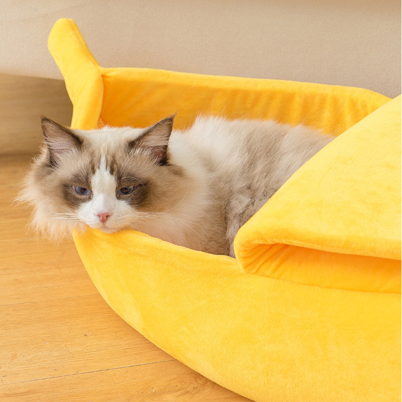 Panier banane pour animaux – Maison amusante pour chiens et chats