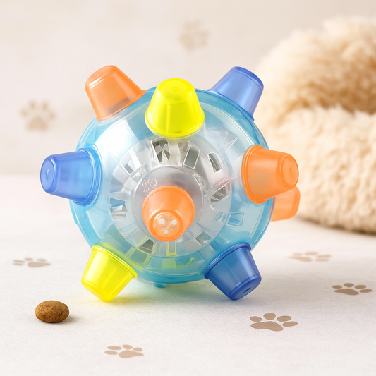 Balle vibrante à LED pour animaux de compagnie